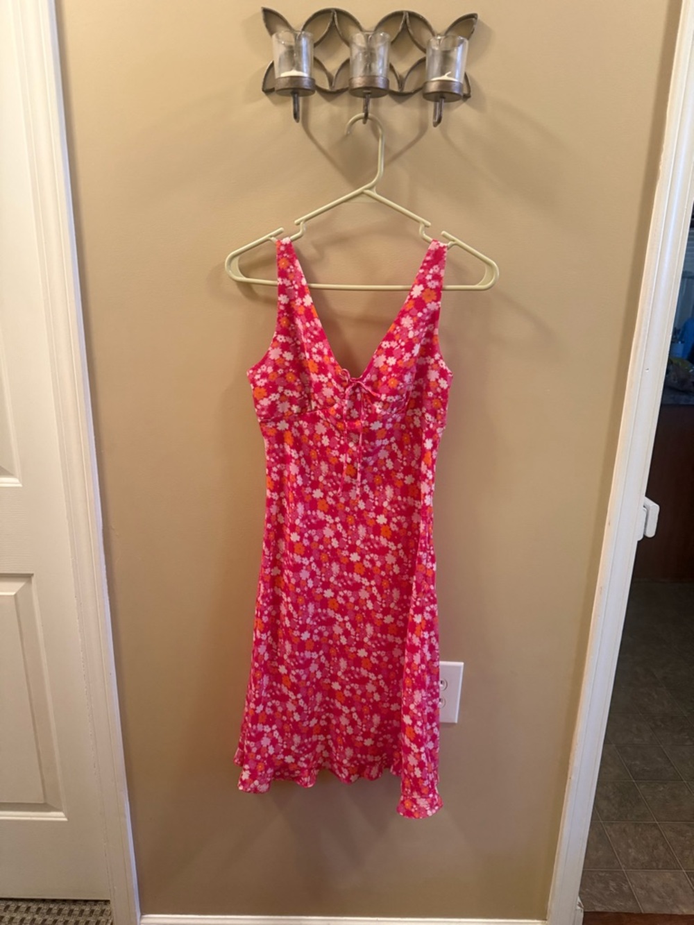 Express Pink and White Floral Dress